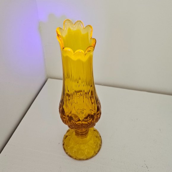 Kanawha Moon and Stars Orange Swung Vase - Picture 1 of 11